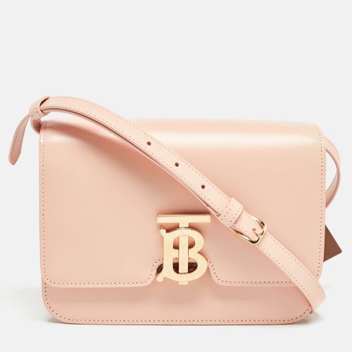 Burberry Peach Pink Leather Small TB Shoulder Bag - Burberry - Modalova