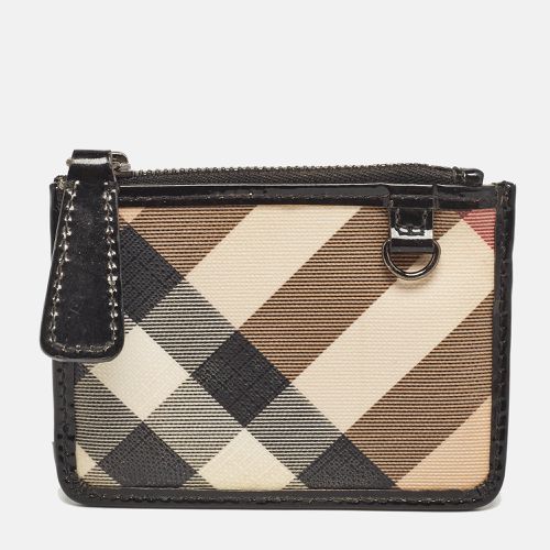 Burberry Beige/Black Nova Check PVC and Patent Leather Zip Coin Purse - Burberry - Modalova