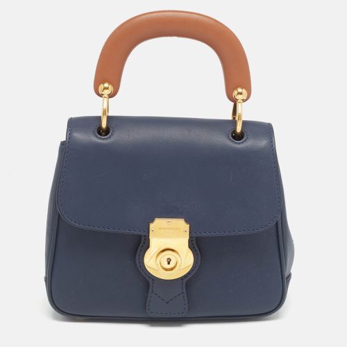 Burberry Navy Blue/Brown Leather DK88 Top Handle Bag - Burberry - Modalova