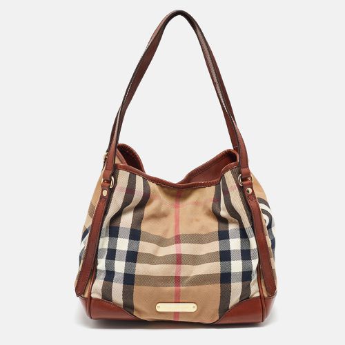 Burberry Brown Leather, Canvas Canterbury Totes - Burberry - Modalova