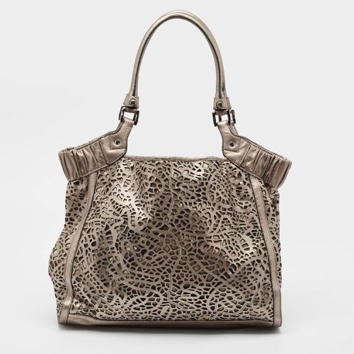 Burberry Metallic Laser Cut Leather and PVC Tote - Burberry - Modalova