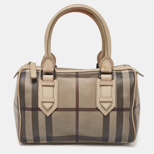 Burberry Beige Smoked Check PVC and Leather Chester Boston Bag - Burberry - Modalova