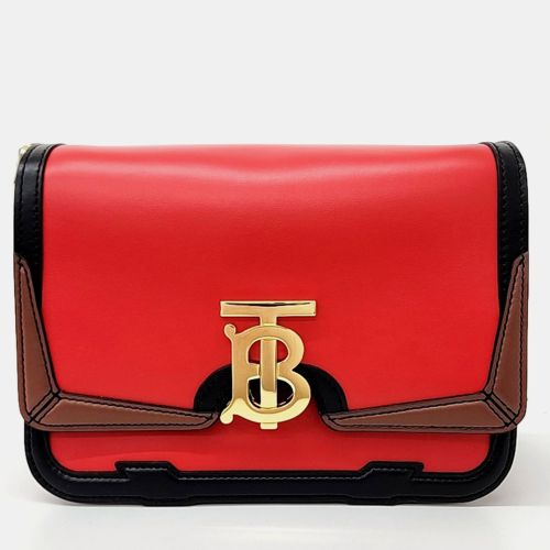 Burberry Black Red Leather TB Small Crossbody Bag - Burberry - Modalova