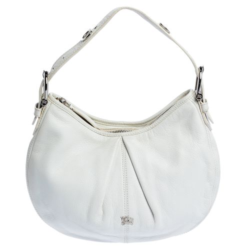 Burberry White Leather Small Malika Hobo - Burberry - Modalova