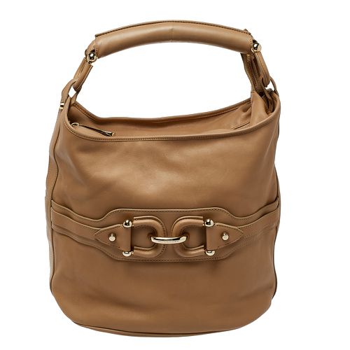 Burberry Beige Leather Horsebit Hobo - Burberry - Modalova