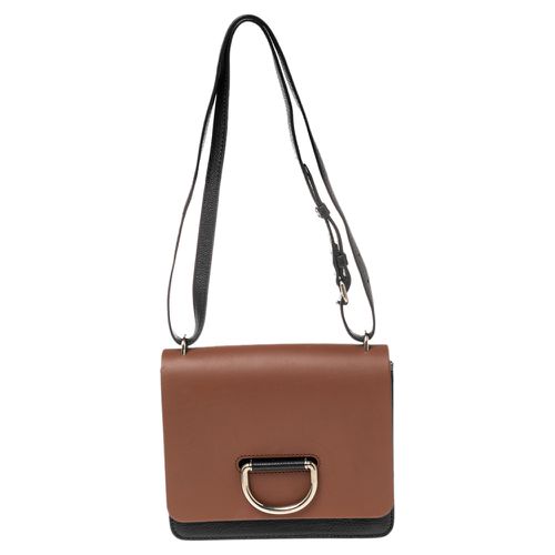 Burberry Brown/Black Leather Small D-Ring Shoulder Bag - Burberry - Modalova