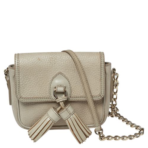 Burberry Beige Leather Tassel Crossbody Bag - Burberry - Modalova