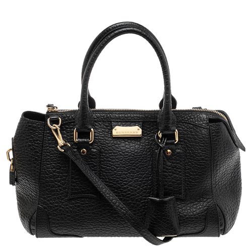 Burberry Black Grained Leather Orchard Boston Bag - Burberry - Modalova