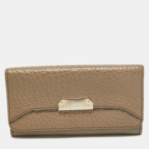 Burberry Beige Leather Flap Continental Wallet - Burberry - Modalova