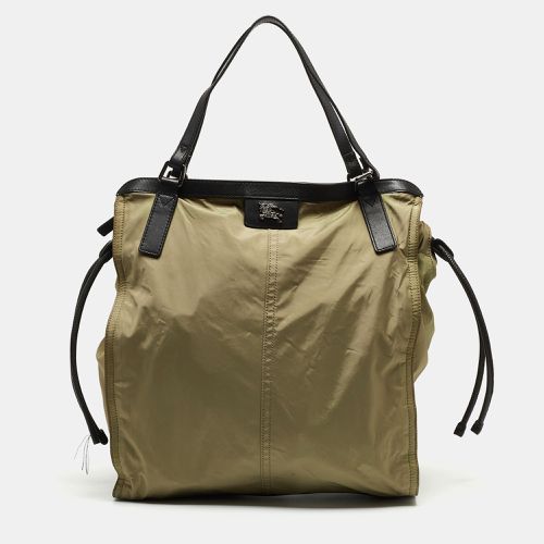 Burberry Military Green Nylon and Leather Buckleigh Tote - Burberry - Modalova