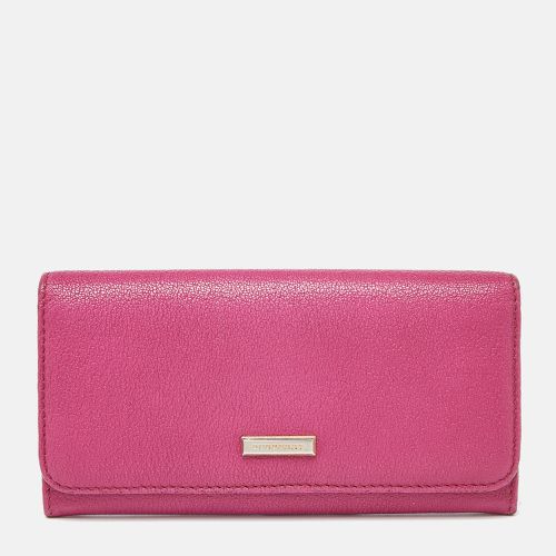 Burberry Pink Leather Flap Continental Wallet - Burberry - Modalova