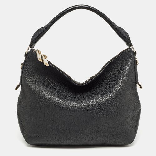 Burberry Black Pebbled Leather Ledbury Hobo - Burberry - Modalova