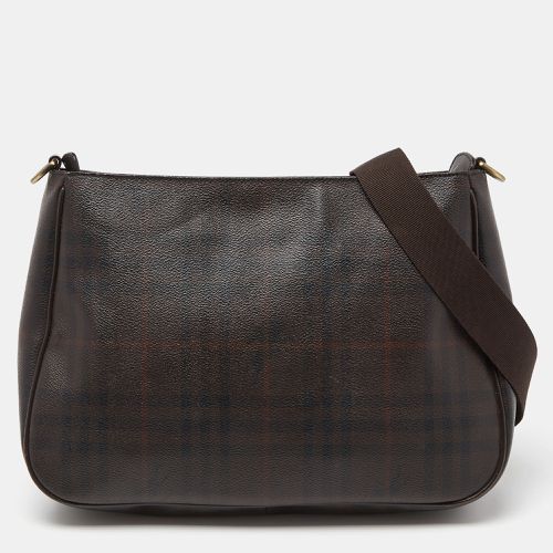 Burberry Brown Haymarket Check PVC Hobo - Burberry - Modalova