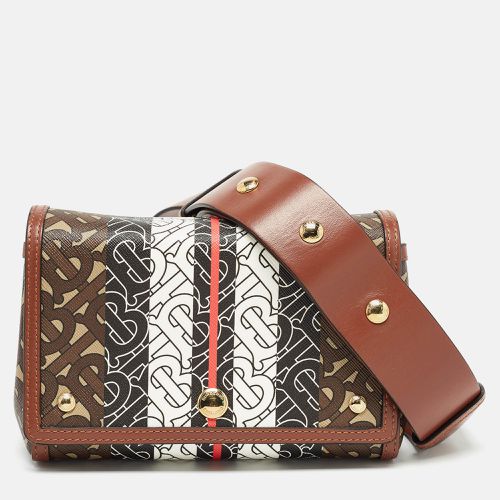 Burberry Brown TB Monogram Coated Canvas and Leather Hackberry Crossbody Bag - Burberry - Modalova