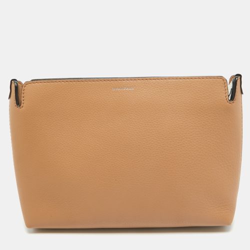 Burberry Brown/White Leather Bicolor Clutch - Burberry - Modalova