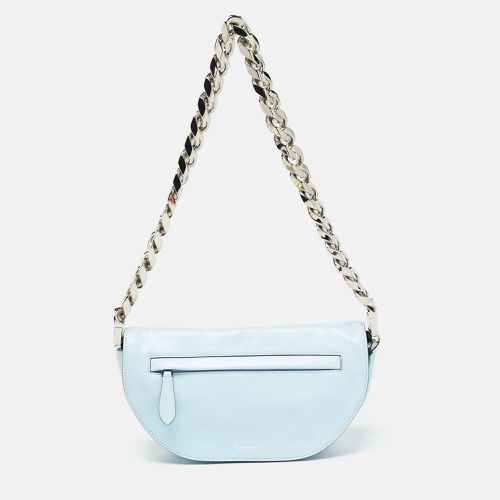 Burberry Pale Blue Soft Leather Small Olympia Shoulder Bag - Burberry - Modalova