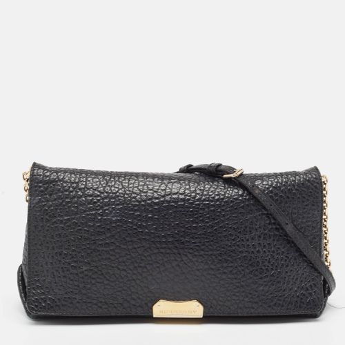 Burberry Black Pebbled Leather Mildenhall Shoulder Bag - Burberry - Modalova