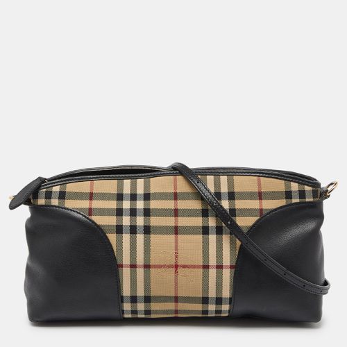 Burberry Beige/Black House Check Canvas and Leather Chichester Crossbody Bag - Burberry - Modalova