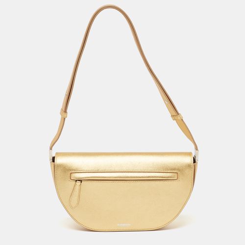 Burberry Gold Leather Small Olympia Shoulder Bag - Burberry - Modalova