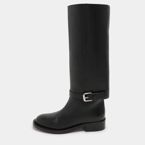 Burberry Black Leather Knee Length Boots Size 36 - Burberry - Modalova