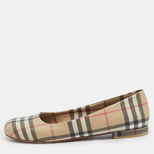 Burberry Beige Coated Check Canvas Joy Ballet Flats Size 40.5 - Burberry - Modalova