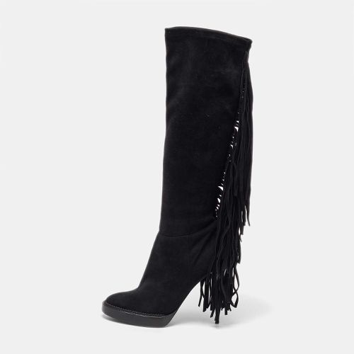 Burberry Black Suede Caitlin Knee Length Boots Size 39 - Burberry - Modalova