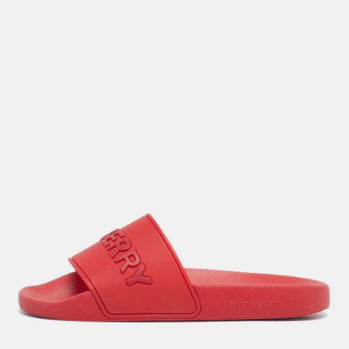 Burberry Red Rubber Pool Slide Size 37 - Burberry - Modalova