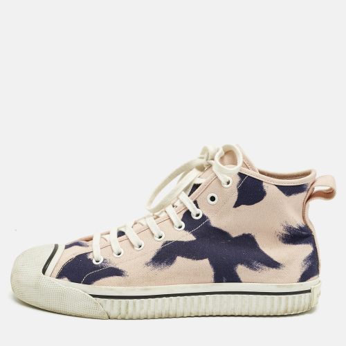 Burberry Pink Painted Bird Canvas Birdskingly High Top Sneakers Size 42 - Burberry - Modalova