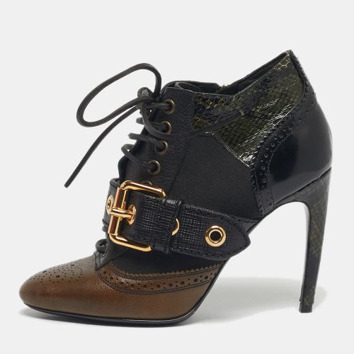 Burberry Multicolor Snakeskin and Leather Westmarsh Ankle Boots Size 36 - Burberry - Modalova