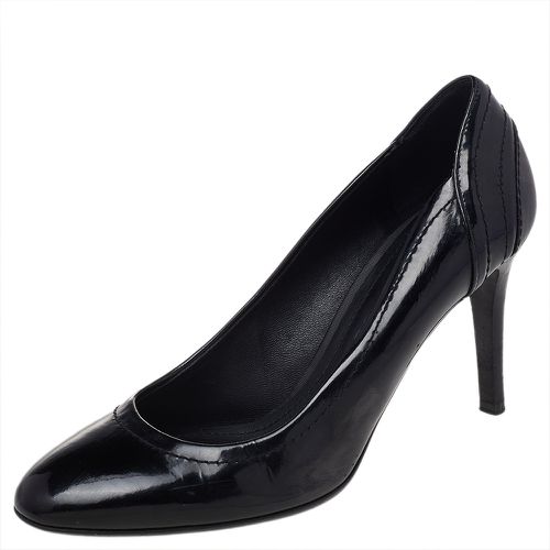 Burberry Black Patent Leather And Coated Canvas Pumps Size 37 - Burberry - Modalova