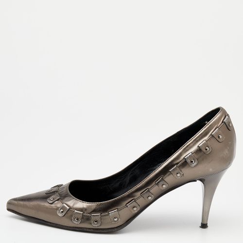 Burberry Metallic Leather Pointed Toe Pumps Size 39 - Burberry - Modalova