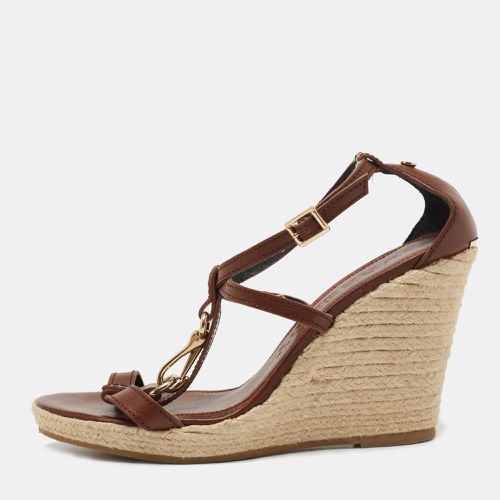 Leather Wedge Sandals Size 41 - Burberry - Modalova