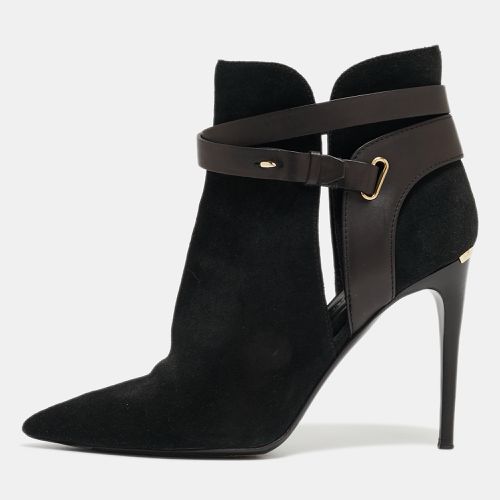 Suede and Leather Ankle Boots Size 38 - Burberry - Modalova