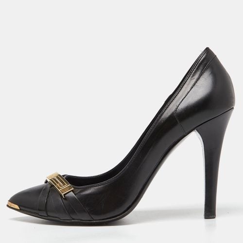 Burberry Black Leather Strappy Logo Pumps Size 38 - Burberry - Modalova