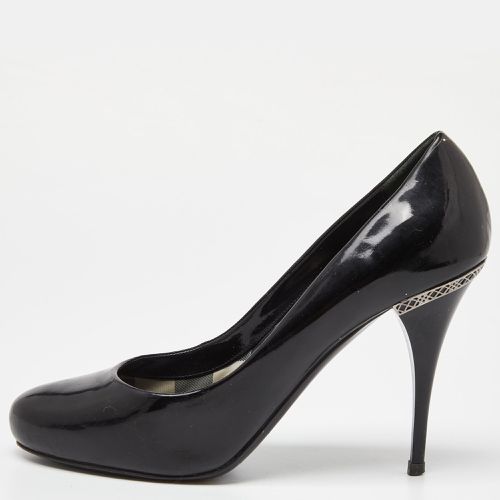 Burberry Black Patent Leather Round Toe Pumps Size 40 - Burberry - Modalova