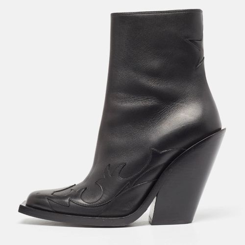 Burberry Black Leather Ankle Boots Size 39 - Burberry - Modalova