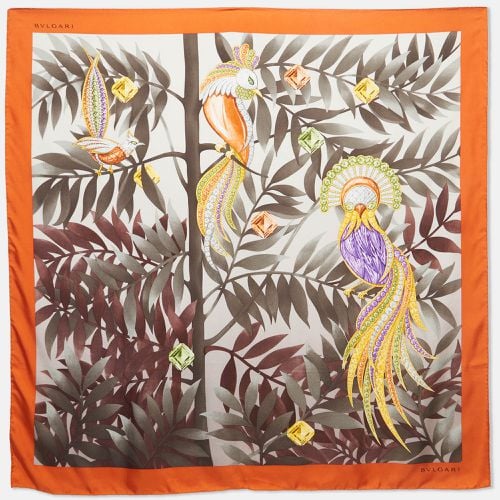 Bvlgari Multicolor Printed Silk Square Scarf - Bvlgari - Modalova