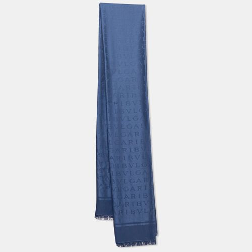 Bvlgari Blue Logomania Silk Stole - Bvlgari - Modalova