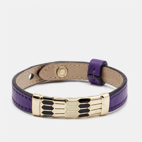 Bvlgari Serpenti Leather Enamel Gold Tone Bracelet - Bvlgari - Modalova