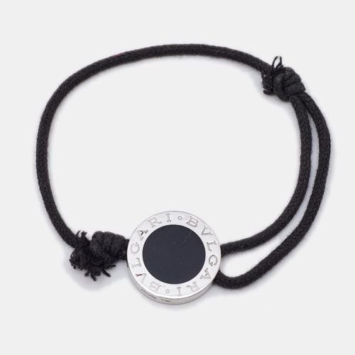 Bvlgari Bvlgari Black Enamel Sterling Silver Cord Bracelet - Bvlgari - Modalova