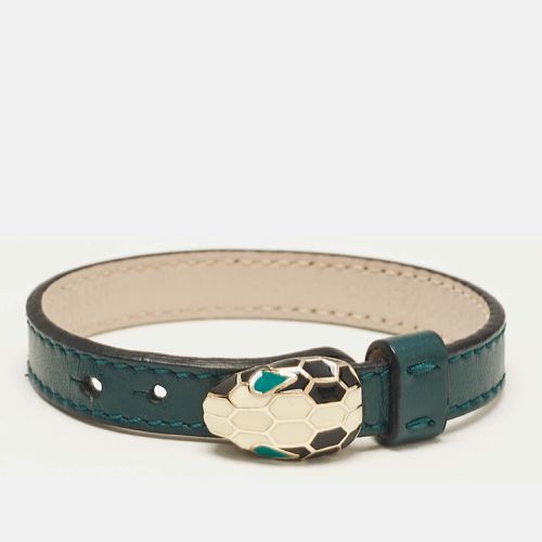 Bvlgari Serpenti Forever Green Leather Enamel Gold Tone Bracelet - Bvlgari - Modalova