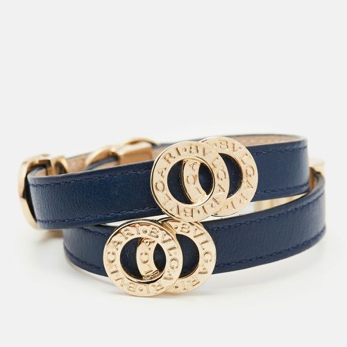 Bvlgari Bvlgari Leather Gold Tone Double Wrap Bracelet - Bvlgari - Modalova