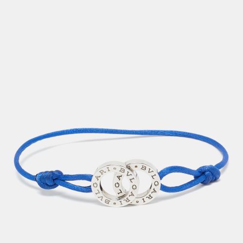 Bvlgari Circles Sterling Silver Blue Adjustrable Cord Bracelet - Bvlgari - Modalova