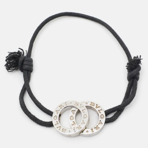 Bvlgari Bvlgari Interlocking Circles Sterling Silver Adjustable Cord Bracelet - Bvlgari - Modalova