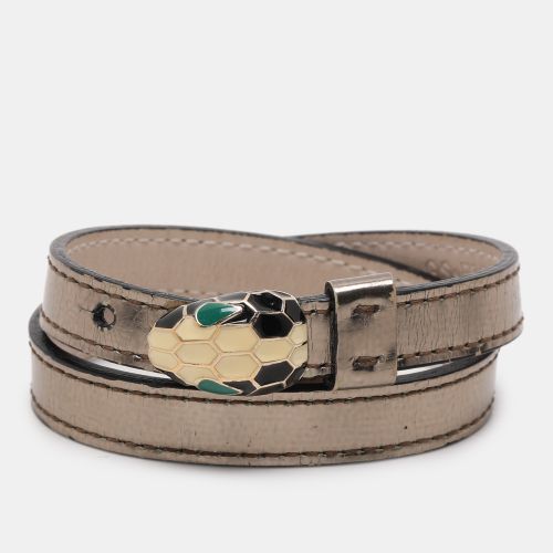 Bvlgari Metallic Leather Serpenti Forever Wrap Bracelet - Bvlgari - Modalova