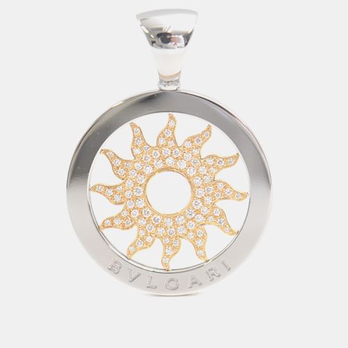 Bvlgari 18K Yellow Gold, Stainless Steel and Diamond Tondo Sunny Pendant Top - Bvlgari - Modalova