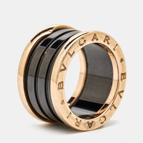 B.Zero1 4-Band 18k Rose Ceramic Ring Size 50 - Bvlgari - Modalova