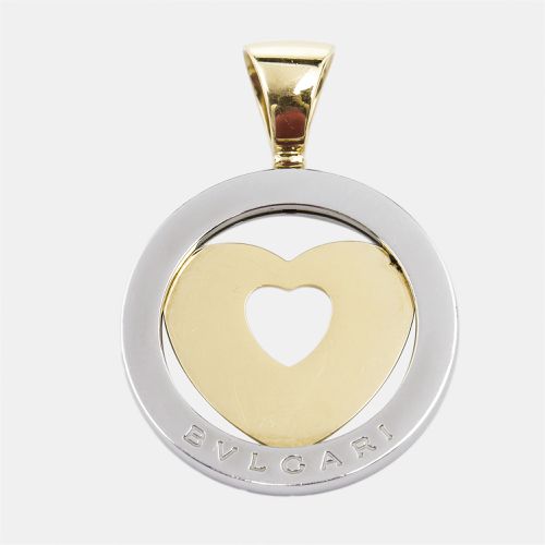 Bvlgari Tondo Heart 18k Yellow Gold Stainless Steel Pendant - Bvlgari - Modalova