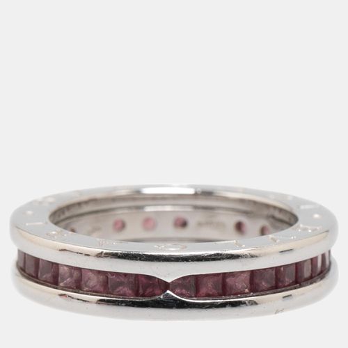 Bvlgari 18K White Gold Garnet B.Zero1 1 Band Ring - Bvlgari - Modalova