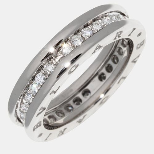 Bvlgari 18K White Gold and Diamond B.zero1 Band Ring EU 51 - Bvlgari - Modalova